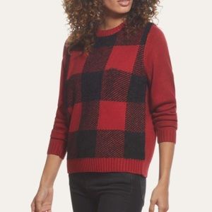 Weatherproof Vintage Women's Drop Shoulder Buffalo Crew Neck Sweater, Size: M